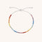 Bracelets - Rainbow Gemstone Bracelet in 9k White Gold - Beaded Bracelet - Astrid &amp; Miyu