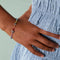 A&M Junior Collection - Junior Rainbow Gemstone Bracelet in 9k White Gold - Beaded Bracelet - Astrid &amp; Miyu