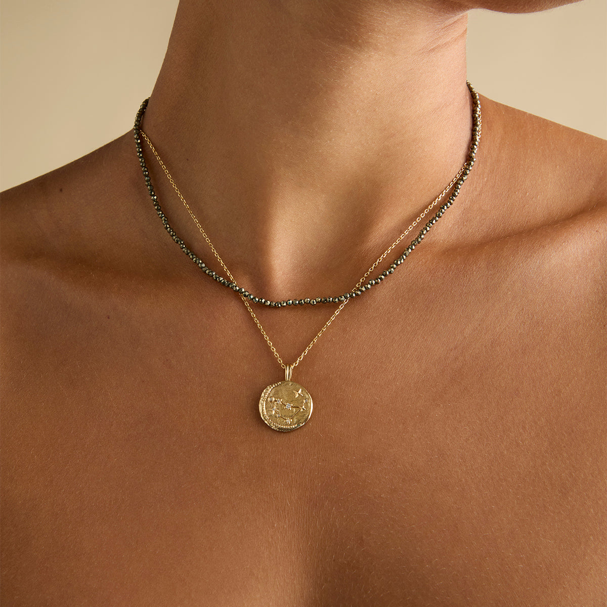 Beaded Jewellery - Ironstone Gemstone Necklace in 9k Gold - Beaded Necklace - Astrid &amp; Miyu