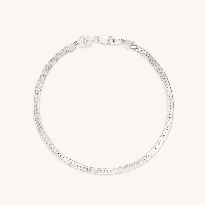 Bracelets - Essential Snake Chain Bracelet in Silver - Chain Bracelet - Astrid &amp; Miyu