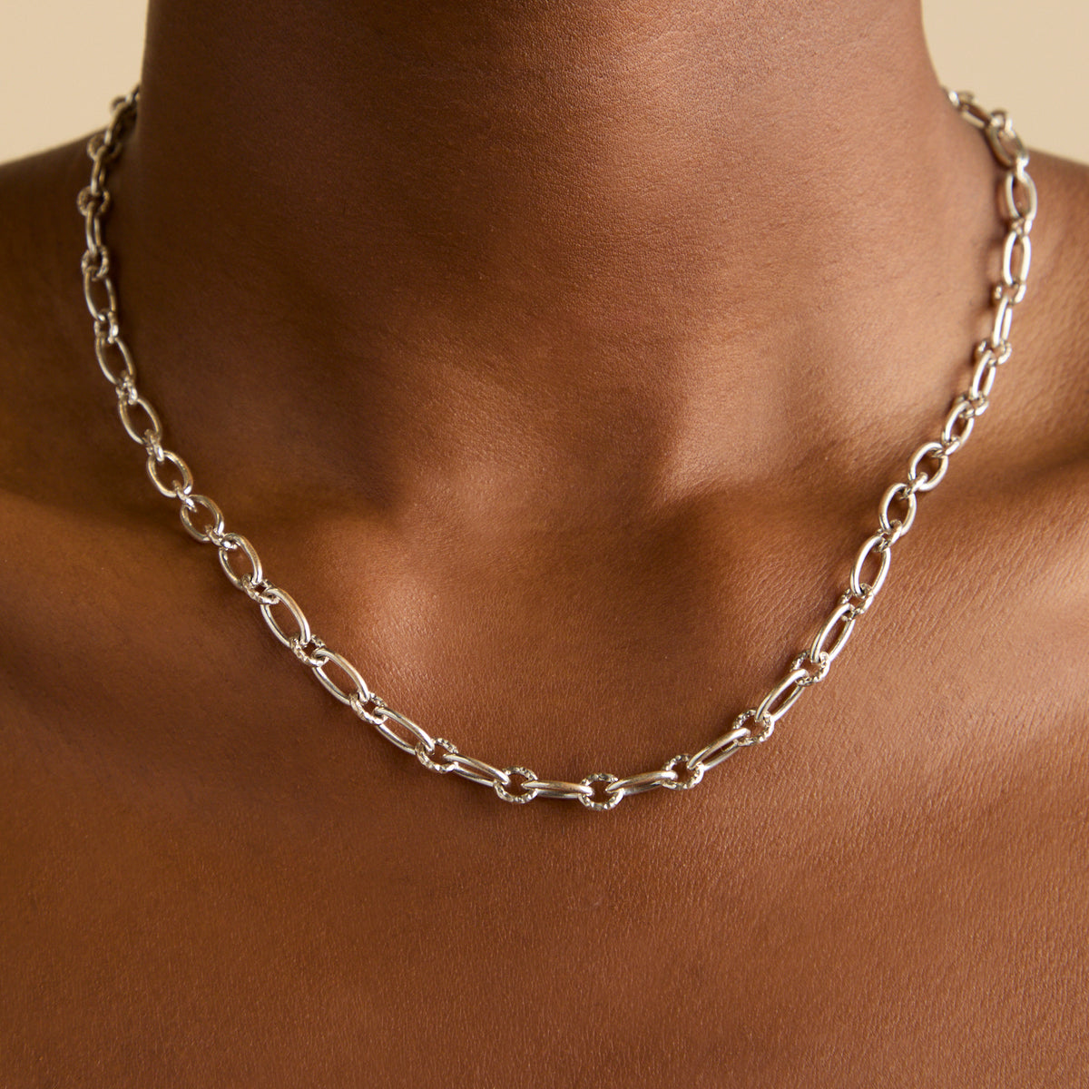 Charm Compatible Necklaces & Bracelets - Bold Link Chain Necklace in Silver - Necklace - Astrid &amp; Miyu