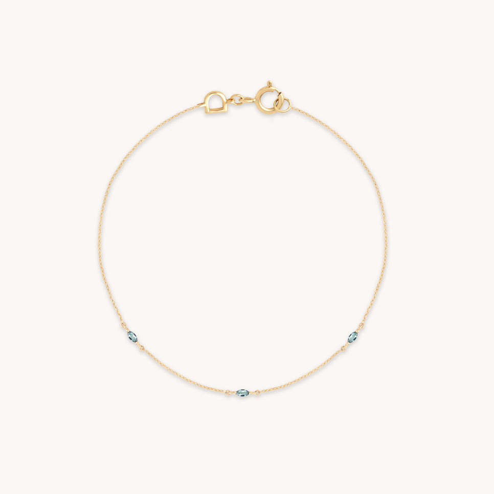 Bracelets - Alexandrite Charm Bracelet in Solid Gold - Charm Bracelets - Astrid &amp; Miyu