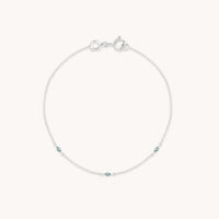 Bracelets - Alexandrite Charm Bracelet in Solid White Gold - Charm Bracelets - Astrid &amp; Miyu