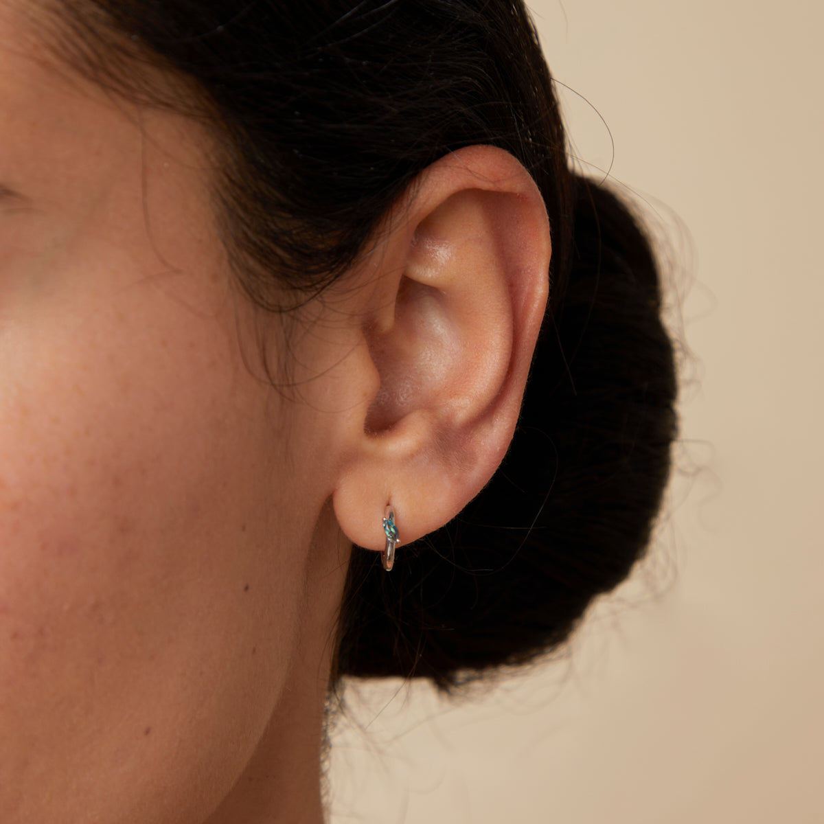 Earrings - Alexandrite Marquise Huggies in Solid White Gold - Huggies - Astrid &amp; Miyu