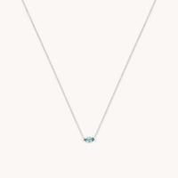 Gemstone Jewellery - Alexandrite Marquise Necklace in Solid White Gold - Charm Necklaces - Astrid &amp; Miyu