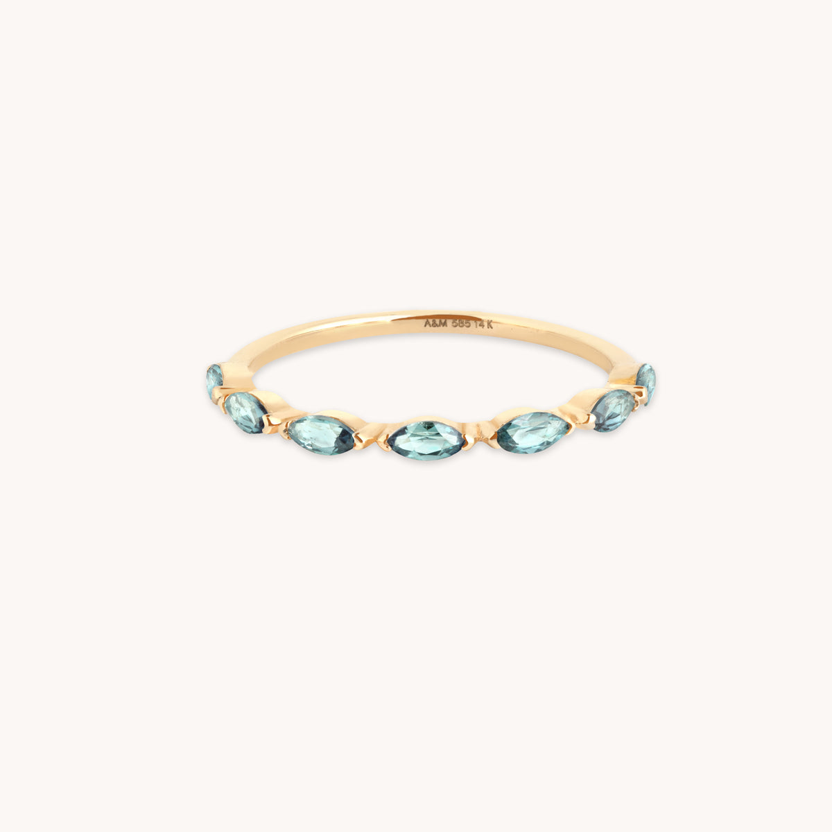 Alexandrite Marquise Band Ring in Solid Gold-Astrid &amp; Miyu