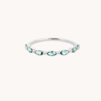 Alexandrite Marquise Band Ring in Solid White Gold-Astrid &amp; Miyu