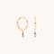 Earrings - Alexandrite Charm Twist Huggies in Solid Gold - Huggies - Astrid &amp; Miyu
