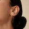 Earrings - Alexandrite Charm Twist Huggies in Solid Gold - Huggies - Astrid &amp; Miyu