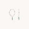 Earrings - Alexandrite Charm Twist Huggies in Solid White Gold - Huggies - Astrid &amp; Miyu