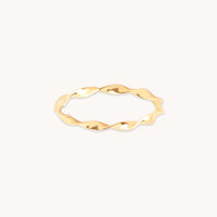 Rings - Twist Band Ring in Solid Gold - Band Rings - Astrid &amp; Miyu