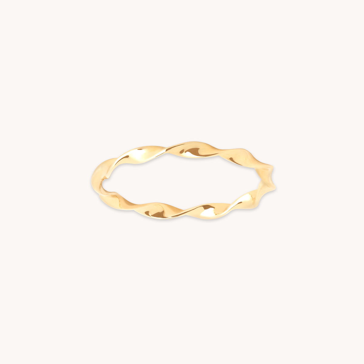 Rings - Twist Band Ring in Solid Gold - Band Rings - Astrid &amp; Miyu