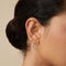 April White Topaz - White Topaz Marquise Huggies in Solid Gold - Huggies - Astrid &amp; Miyu