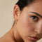 April White Topaz - White Topaz Marquise Huggies in Solid Gold - Huggies - Astrid &amp; Miyu
