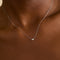 April White Topaz - White Topaz Marquise Necklace in Solid White Gold - Charm Necklaces - Astrid &amp; Miyu