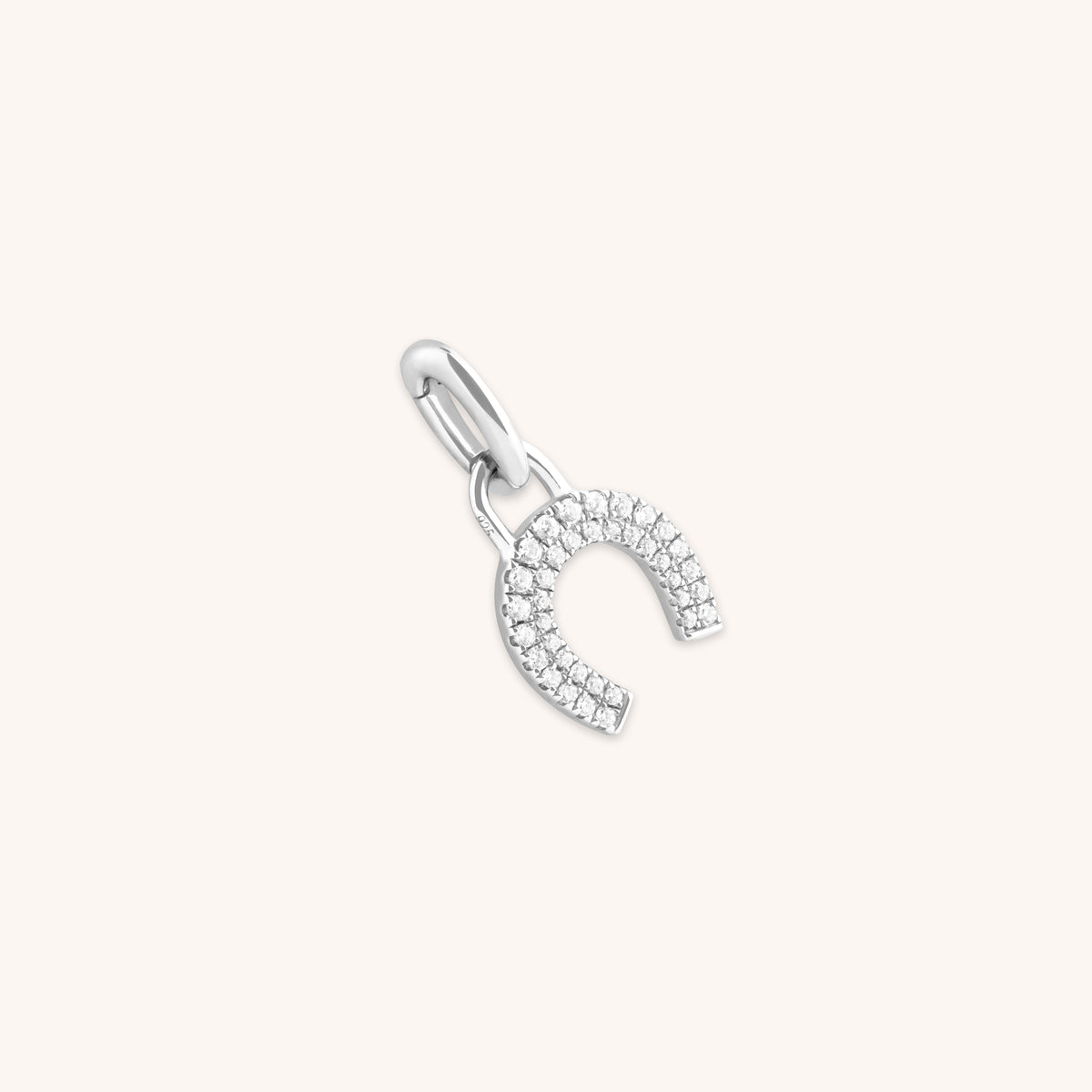 Hoop Charms - Horseshoe Talisman Charm in Silver - Talisman Charm - Astrid &amp; Miyu