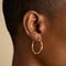 18k Gold Plated Jewellery - Twist Large Hoops in Gold - Hoops - Astrid &amp; Miyu