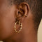 18k Gold Plated Jewellery - Twist Large Hoops in Gold - Hoops - Astrid &amp; Miyu
