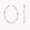 Earrings - Twist Large Hoops in Silver - Hoops - Astrid &amp; Miyu