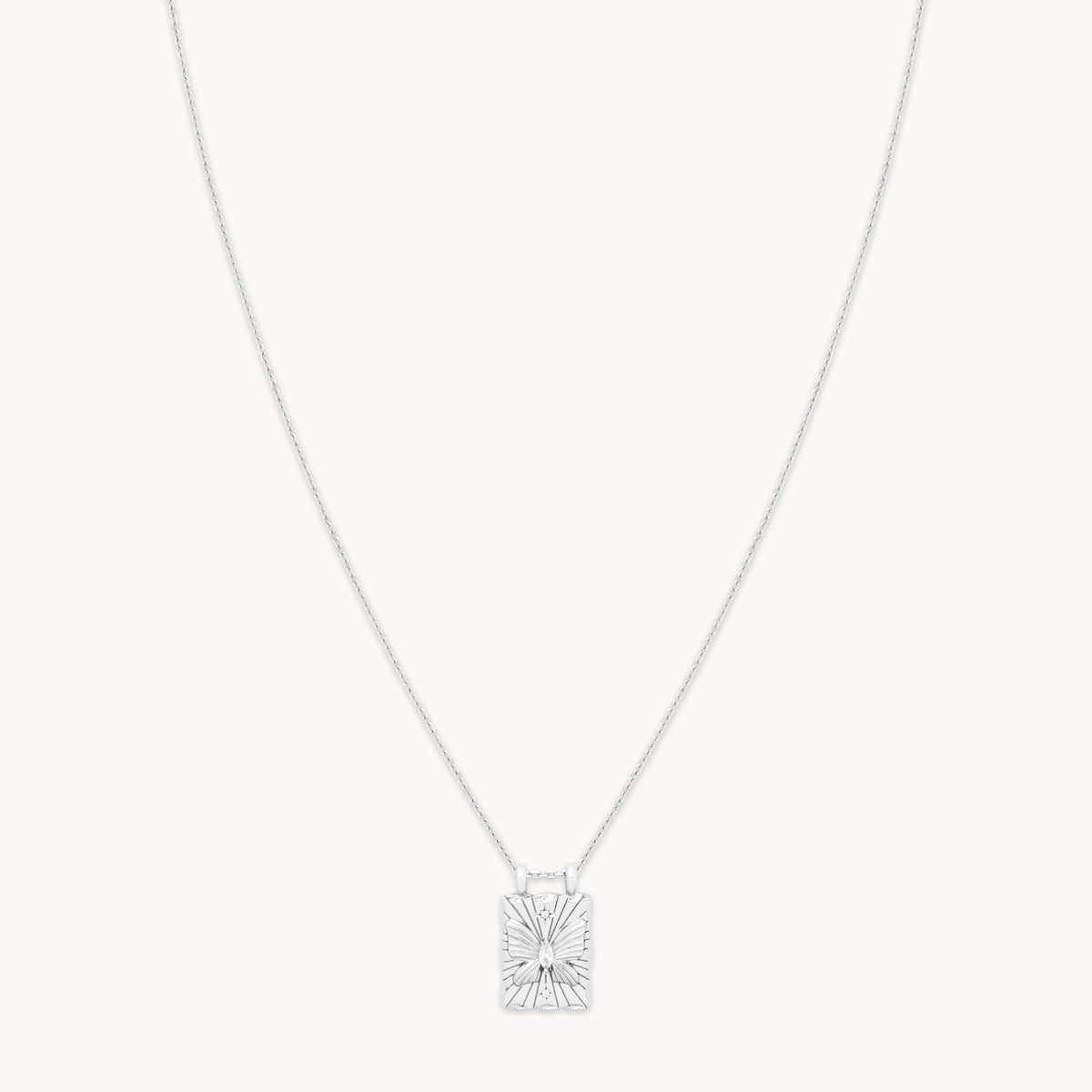 Gemstone Necklaces - Butterfly Pendant Necklace in Silver - Pendant Necklace - Astrid &amp; Miyu
