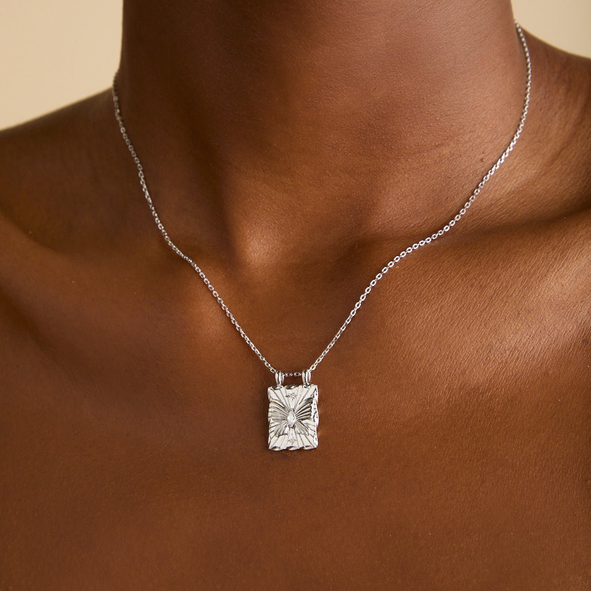 Gemstone Necklaces - Butterfly Pendant Necklace in Silver - Pendant Necklace - Astrid &amp; Miyu