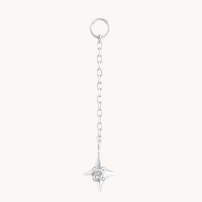 Ear Curation Chain™ - Star Ear Curation Chain™ in Solid White Gold - Piercing Chains - Astrid &amp; Miyu