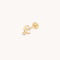 Celestial Moon Piercing Stud in Solid Gold-Astrid &amp; Miyu