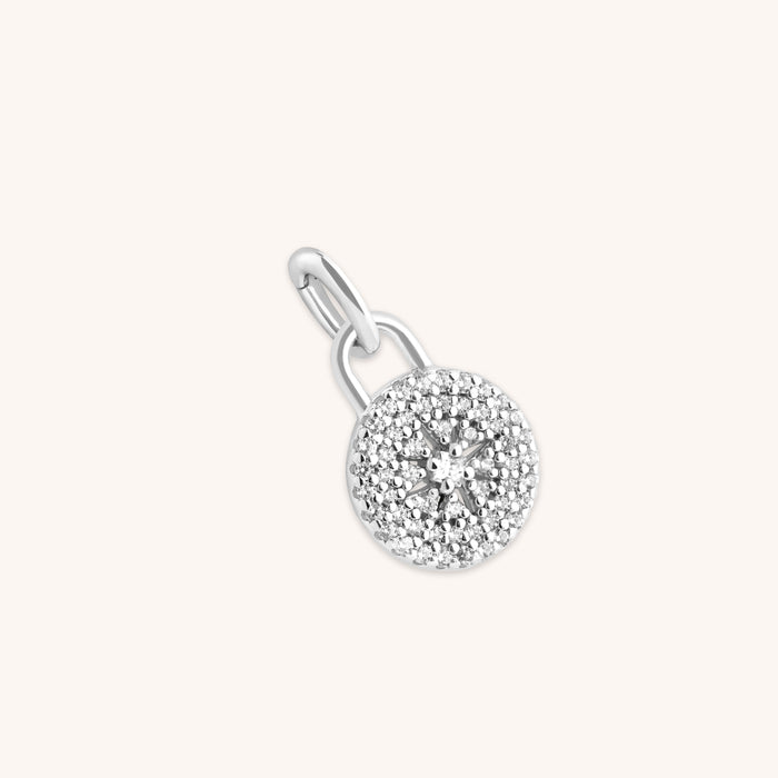 Hoop Charms - Pavé Star Charm in Silver - Talisman Charm - Astrid &amp; Miyu
