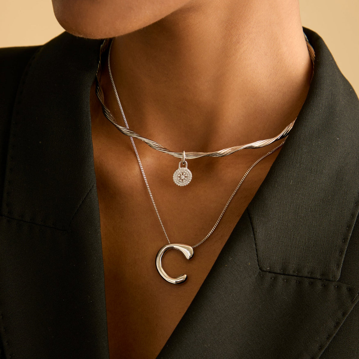 Hoop Charms - Pavé Star Charm in Silver - Talisman Charm - Astrid &amp; Miyu