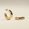 Cosmic Star Dome Hoops in Gold-Astrid &amp; Miyu