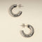 Cosmic Star Dome Hoops in Silver-Astrid &amp; Miyu