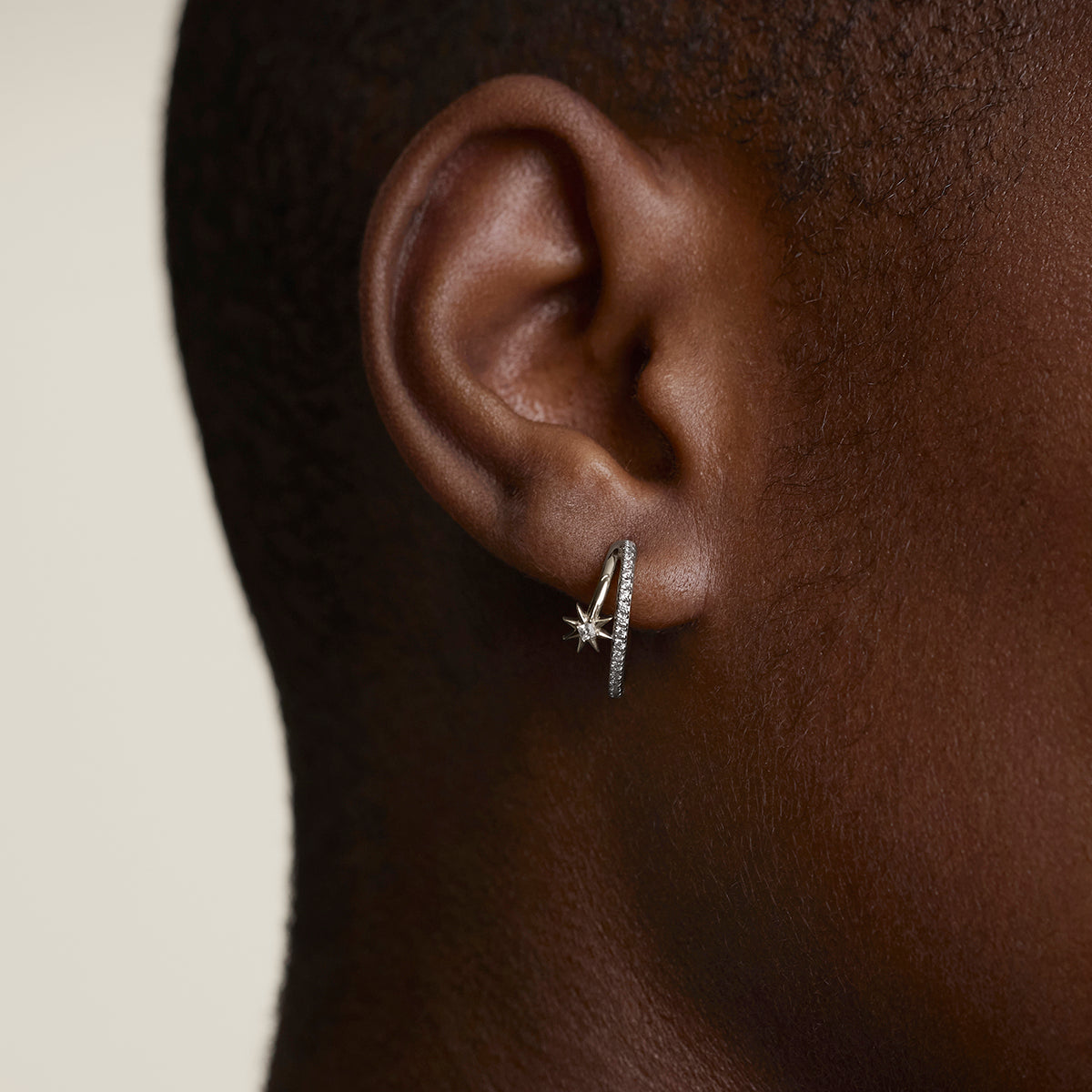 Cosmic Illusion Crystal Hoops in Silver-Astrid &amp; Miyu