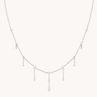 Necklaces & Bracelets - Cosmic Charm Drop Necklace in Silver - Necklaces - Astrid &amp; Miyu