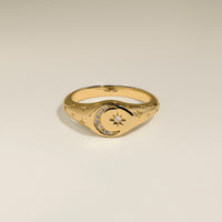 Cosmic Signet Ring in Gold-Astrid &amp; Miyu