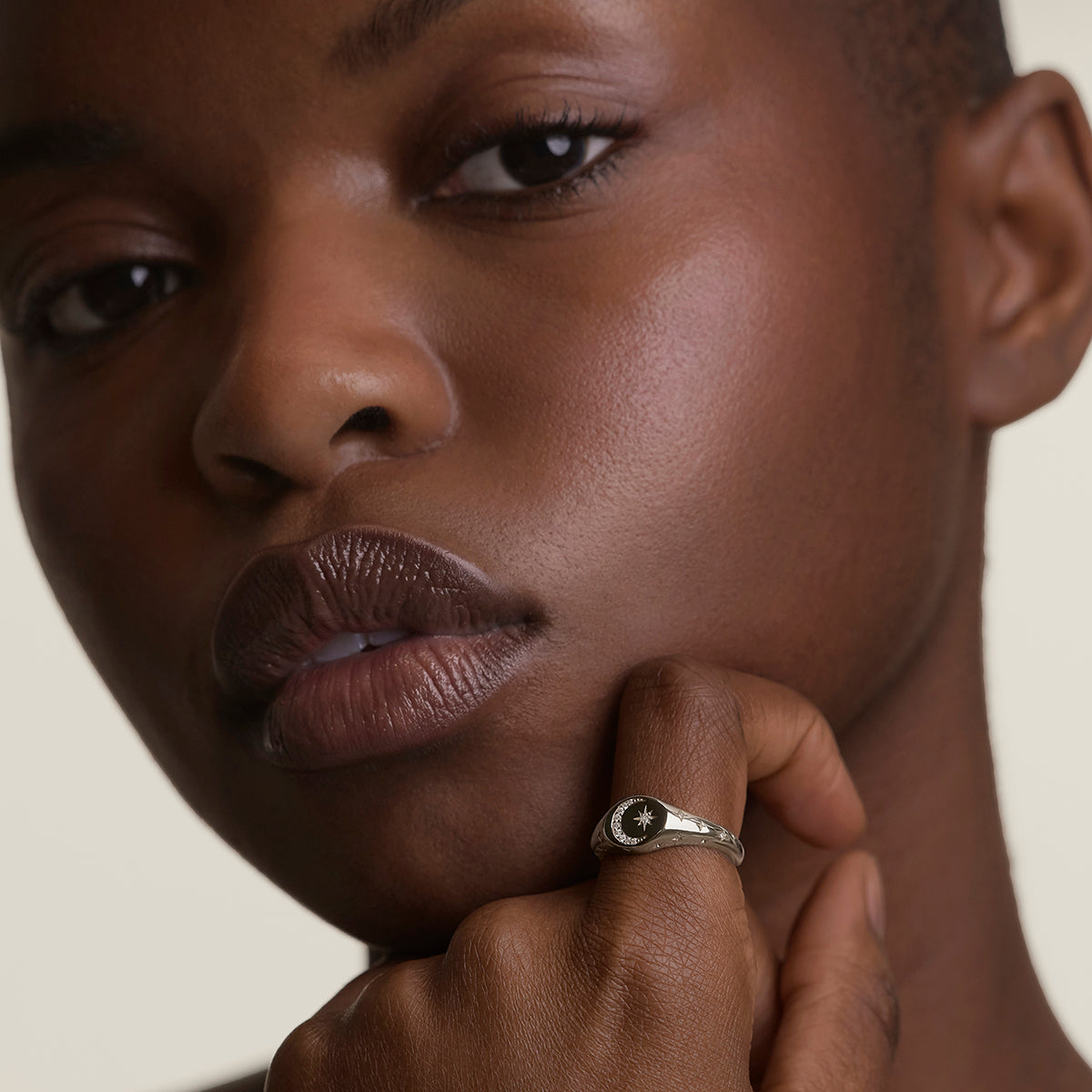 Cosmic Signet Ring in Silver-Astrid &amp; Miyu