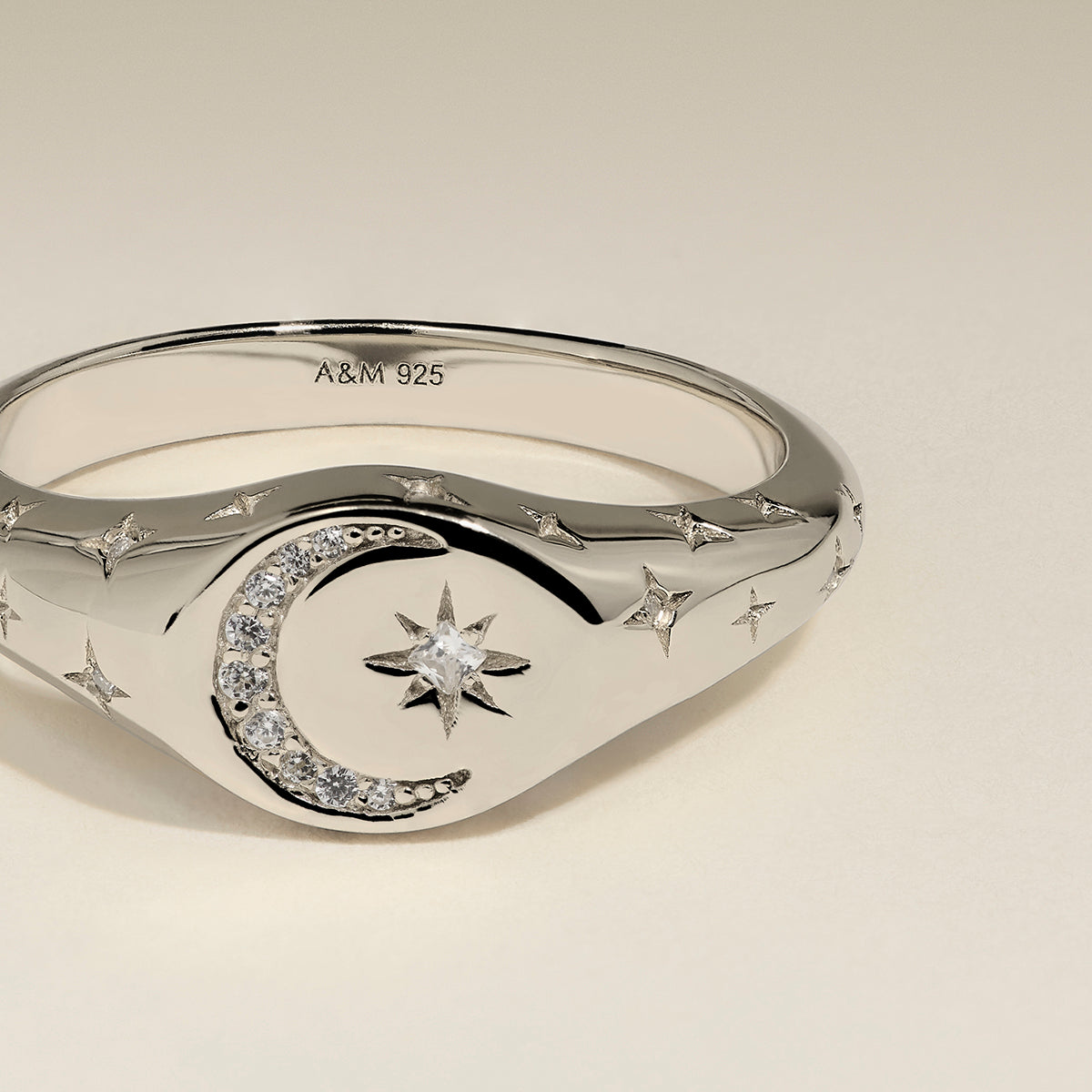 Cosmic Signet Ring in Silver-Astrid &amp; Miyu