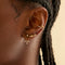 18k Gold Plated Jewellery - Cosmic Crystal Climber Stud Earrings in Gold - Stud Earrings - Astrid &amp; Miyu