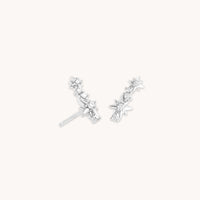 Climber Earrings - Cosmic Crystal Climber Stud Earrings in Silver - Stud Earrings - Astrid &amp; Miyu