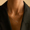 Gold Necklaces - Diamond Marquise Drop Pendant Necklace in Solid White Gold - Pendant Necklaces - Astrid &amp; Miyu