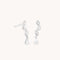 Earrings - Diamond Marquise Drop Studs in Solid White Gold - Stud Earrings - Astrid &amp; Miyu