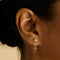 Earrings - Shooting Star Chain Drop Studs in Solid Gold - Stud Earrings - Astrid &amp; Miyu