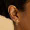 Earrings - Shooting Star Chain Drop Studs in Solid Gold - Stud Earrings - Astrid &amp; Miyu