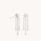 Earrings - Shooting Star Chain Drop Studs in Solid White Gold - Stud Earrings - Astrid &amp; Miyu