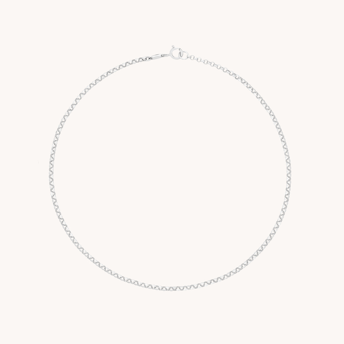 Chelsea Chain Anklet in Solid White Gold-Astrid &amp; Miyu