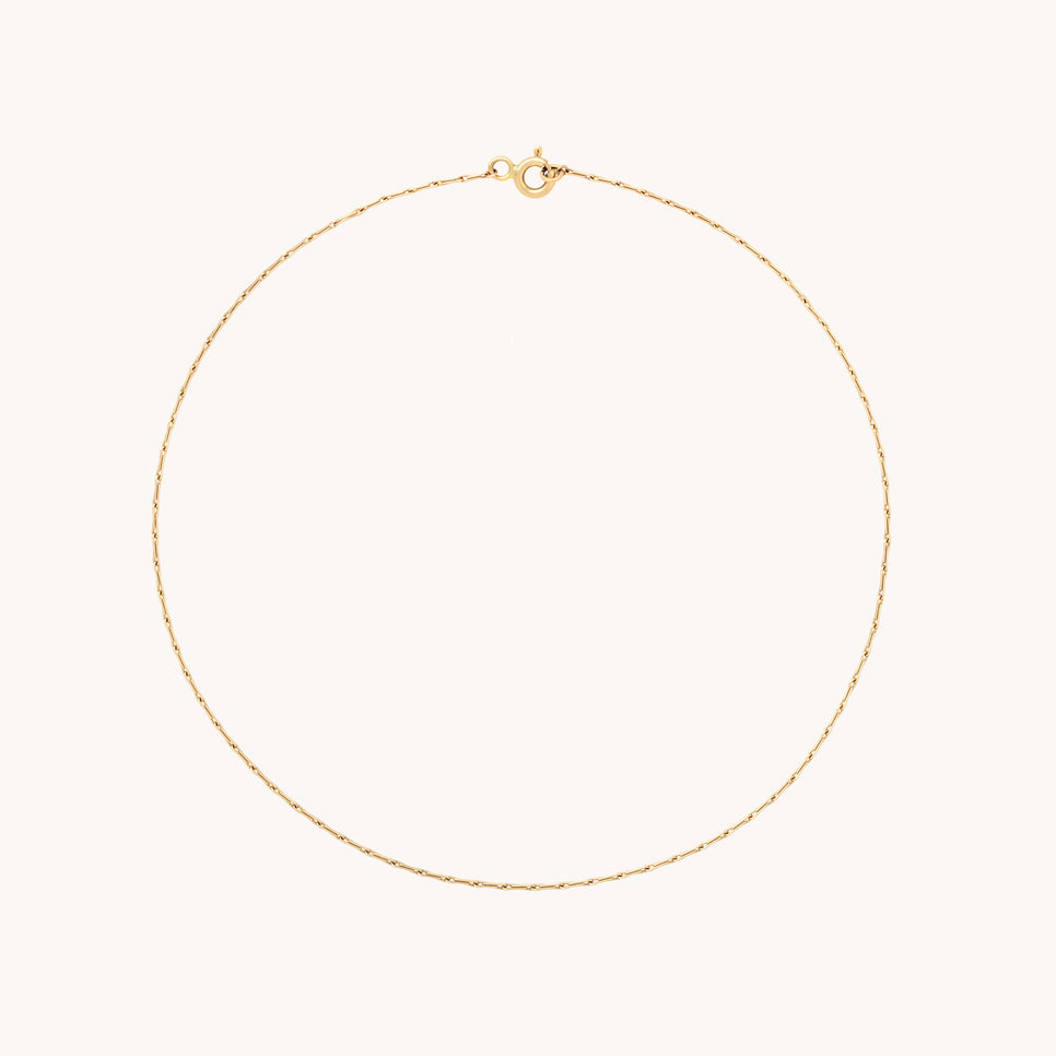 Marylebone Chain Anklet in Solid Gold-Astrid &amp; Miyu
