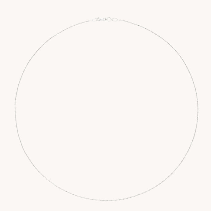 Marylebone Story Chain Necklace in Solid White Gold-Astrid &amp; Miyu