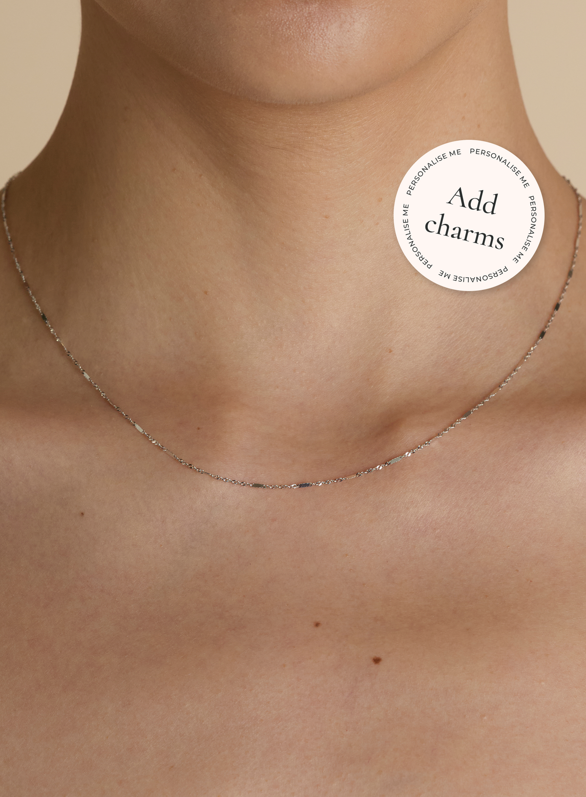 Astrid Story Chain Necklace in Solid White Gold-Astrid &amp; Miyu