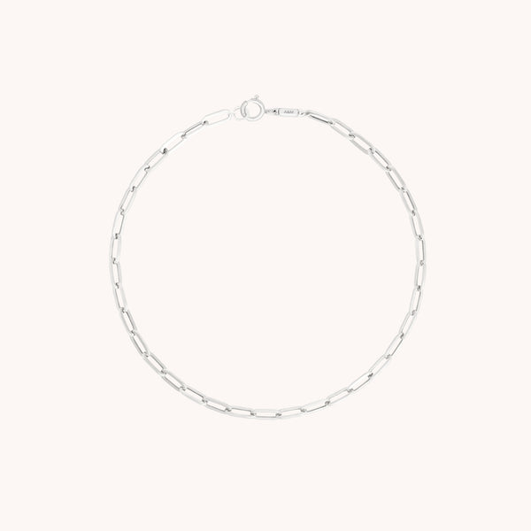 Piccadilly Chain Bracelet in Solid White Gold-Astrid &amp; Miyu