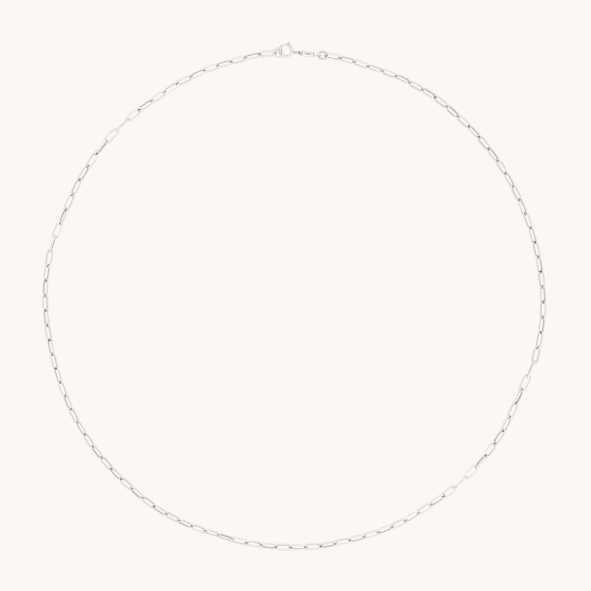 Piccadilly Chain Necklace in Solid White Gold-Astrid &amp; Miyu