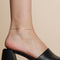 Shoreditch Chain Anklet in Solid White Gold-Astrid &amp; Miyu